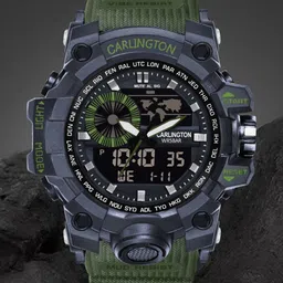 CARLINGTON Men Analogue And Digital Chronograph Watch CT 3388 Green-70