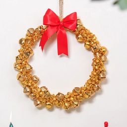 Nestasia Yellow Wreath With Bells Christmas Decor-image-7