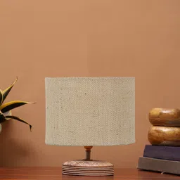 Devansh Beige Wooden Table Lamps-11