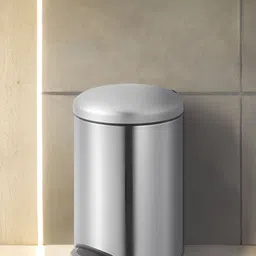 OBSESSIONS Metallic Toned Self-Design Stainless Steel Dustbins 8L-34