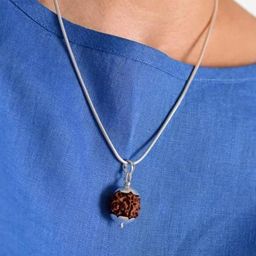 the vaidik Vaidik Rudraksha Brown Certificate Lab Test & X-ray Report with Silver Capping| Rudraksha for Men & Women image 5