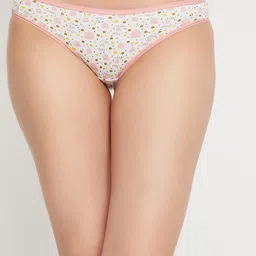 Clovia Printed Cotton Low Rise Bikini Briefs-image-0