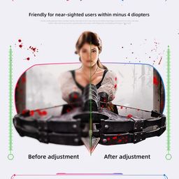 BEEBIRD VR Smart Glasses with Built-in Adjustable Headphones and Bluetooth Remote Controller- Virtual Reality VR Headset with 110 Degree FOV image 5