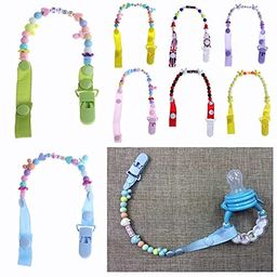 generic JUSTLIST Baby Soother with Chain 1Pcs Pacifier Clips for Newborn Dummy Holder Teethers (Pack of 1) (Multicolor) image 2