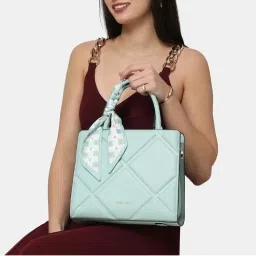 lavie luxe Womens Quare25 Satchel Bag Mint (M)-picture-35