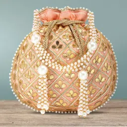 Peora Potli Bags for Women Evening Bag Clutch Ethnic Bride Purse with Drawstring (P09PCH)-picture-38