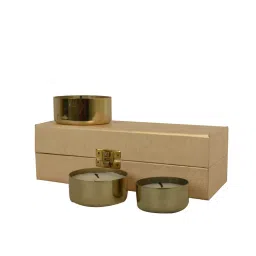 Manor House Roshni Metal Votives Diyas With Filled Flavoured Candles 2.5" (Set Of 3)-picture-27