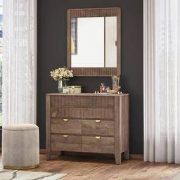 urban ladder Toledo Solid Wood Chest of 6 Drawers in Danish Walnut Finish-picture-12