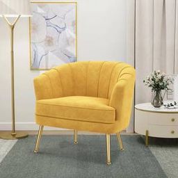 home lifestylez Carl Accent Chair in Yellow Colour-picture-18
