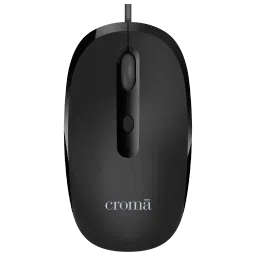 Croma Wired Optical Mouse with 4 Buttons (2400 DPI Adjustable, Ambidextrous Design, Black)-picture-20