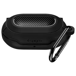 spigen Rugged Armor TPU & PC Full Cover Case For Galaxy Buds+/Galaxy Buds (Fully Compatible With Wireless Charging, ASD00993, Matte Black)-picture-38