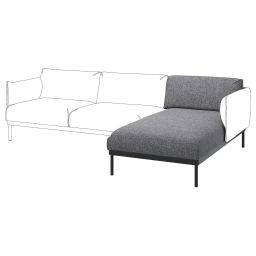 ikea äpplaryd Chaise longue section, Lejde grey/black-picture-34
