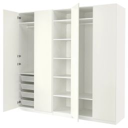 ikea pax / forsand Wardrobe, white/white, 250x60x236 cm-picture-37