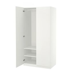 ikea pax / forsand Wardrobe, white/white, 100x60x201 cm-picture-5