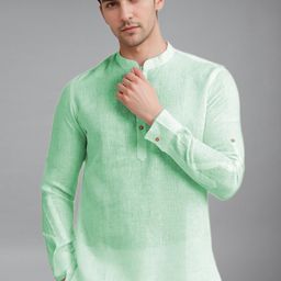 Vida Loca Men Band Collar Cotton Kurta-picture-35