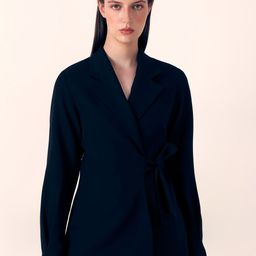 Vero Moda Notched Lapel Open Front Formal Blazer-18