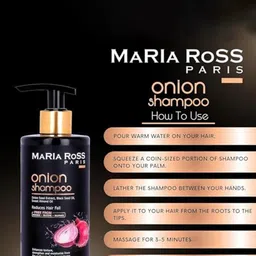 MARIA ROSS PARIS Onion Shampoo With Onion Seed Extract 300ml image 3