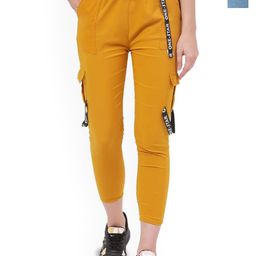 BAESD Girls Pack Of 2 Slim Fit Printed Trousers-19