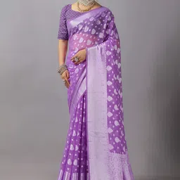A.V.M. SILK MILLS Ethnic Motif Woven Design Zari Saree-image-59