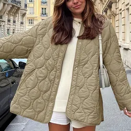 Mast & Harbour Women Collarless Solid Quilted Jacket-picture-38