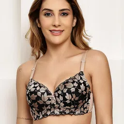 PrettyCat Beige Underwired Polyester T-shirt Bra-image-38