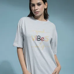 SZN Typography Printed Round Neck Oversized Cotton Casual T-shirt-picture-12
