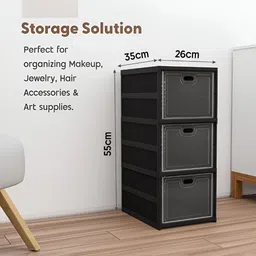 RUBOXA Black Set of 1 Regular Drawer Organiser Organisers image 2
