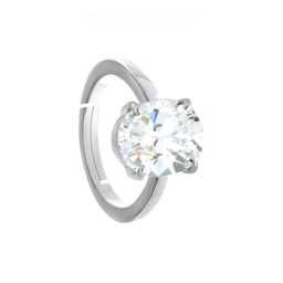 GenZcomplex Silver Brass Zircon Finger Ring-image-97