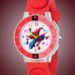 ON TIME OCTUS Unisex Kids Printed Dial & Straps Analogue Watch KD-113 RED SPIDER-24