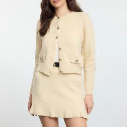 Trendyol Band Collar Sweater And Skirt-picture-28