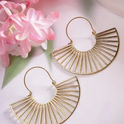 DressBerry Gold-Plated Contemporary Hoop Earrings-image-31