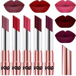 VOLO Set Of 5 Creme Matte Lipstick - 3.5g Each - 36-40-41-42-47-image-52