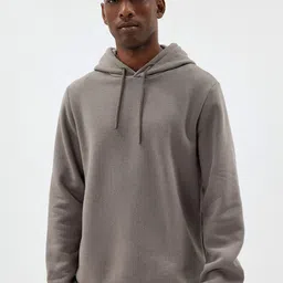 Koton Men Solid Hood Pullover Sweatshirt-image-97