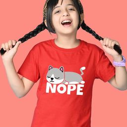 NUSYL Girl Printed Round Neck Slim Fit T-shirt-image-44