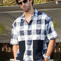 Campus Sutra Men Classic Checked Spread Collar Shirt-image-33
