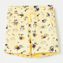 Juniors by Lifestyle Boys Printed Pure Cotton Mid - Rise Shorts-image-47