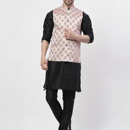 TS LIFESTYLE Men Solid Kurta with Pyjamas & Nehru Jacket-picture-25