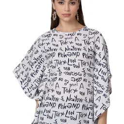 SZN Print Batwing Sleeve Kaftan Top-image-98