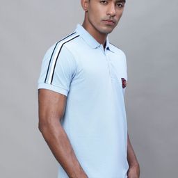 Obaan Men Polo Collar Applique T-shirt-image-98