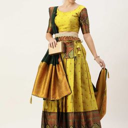 Payu Semi-Stitched Lehenga & Unstitched Blouse With Dupatta-picture-16