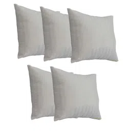 Siroki Bond Pack Of 5 White Striped Satin Filled Cushions-image-31