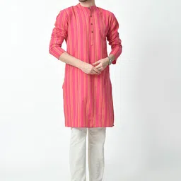 BAESD Men Striped Thread Work Kurta-image-39