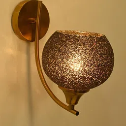 SOMIL Black Textured Glass Cylinder Shaped Wall Lamp-image-74