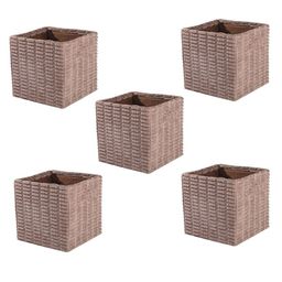 Kuber Industries Tan Set of 5 Regular Multi-Utility Organisers-17
