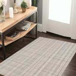 saraswatii global Cream-Coloured & Black Textured Anti-Skid Woollen Carpet-picture-27
