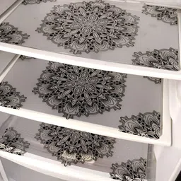 Aura White Set of 3 Piece Printed Heat Resistant Fridge Mats-39