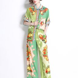 JC Collection Printed Three-Quarter Sleeves Shirt With Trouser-image-68