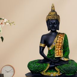 Aura Green Buddha Idol Showpiece-image-30