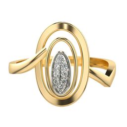 VALANOVA 18K Yellow Gold Plated Sterling Silver 0.07 Ct Certified Lab Grown Diamond Ring-image-74