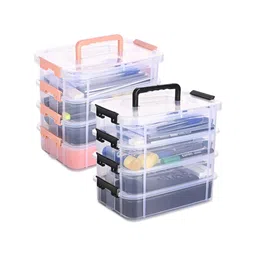 Aura Black Set of 2 Regular Multi-Utility Organisers-17